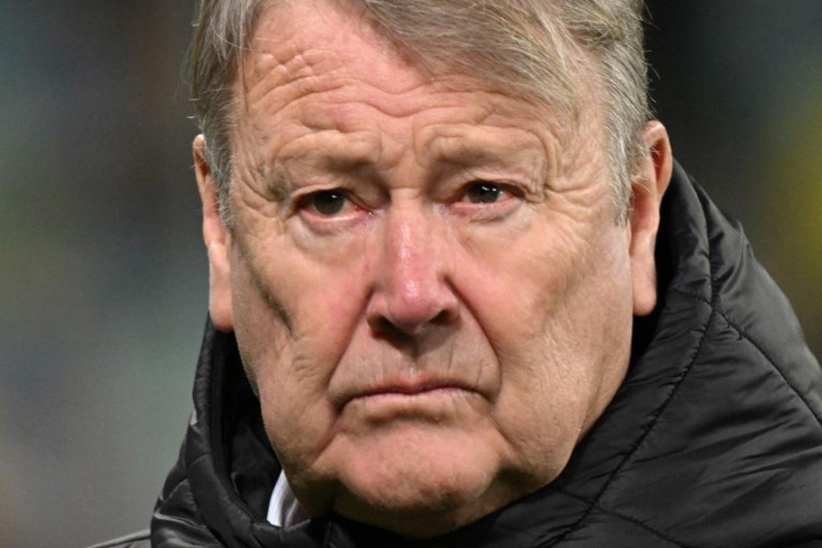 Iceland's coach Age Hareide looks on ahead the UEFA's EURO 2024 qualification final play off football match between Ukraine and Iceland, in Wroclaw, Poland, on March 26, 2024. Sergei GAPON / AFP