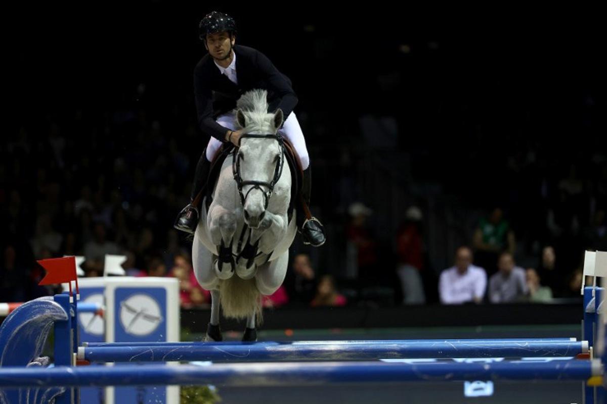 Belgium's Nicola Philippaerts riding Moya Vd Bisschop competes in the FEI World Cup Jumping event at the Parc des Expositions in Bordeaux, south-western France, on February 3, 2024. ROMAIN PERROCHEAU / AFP