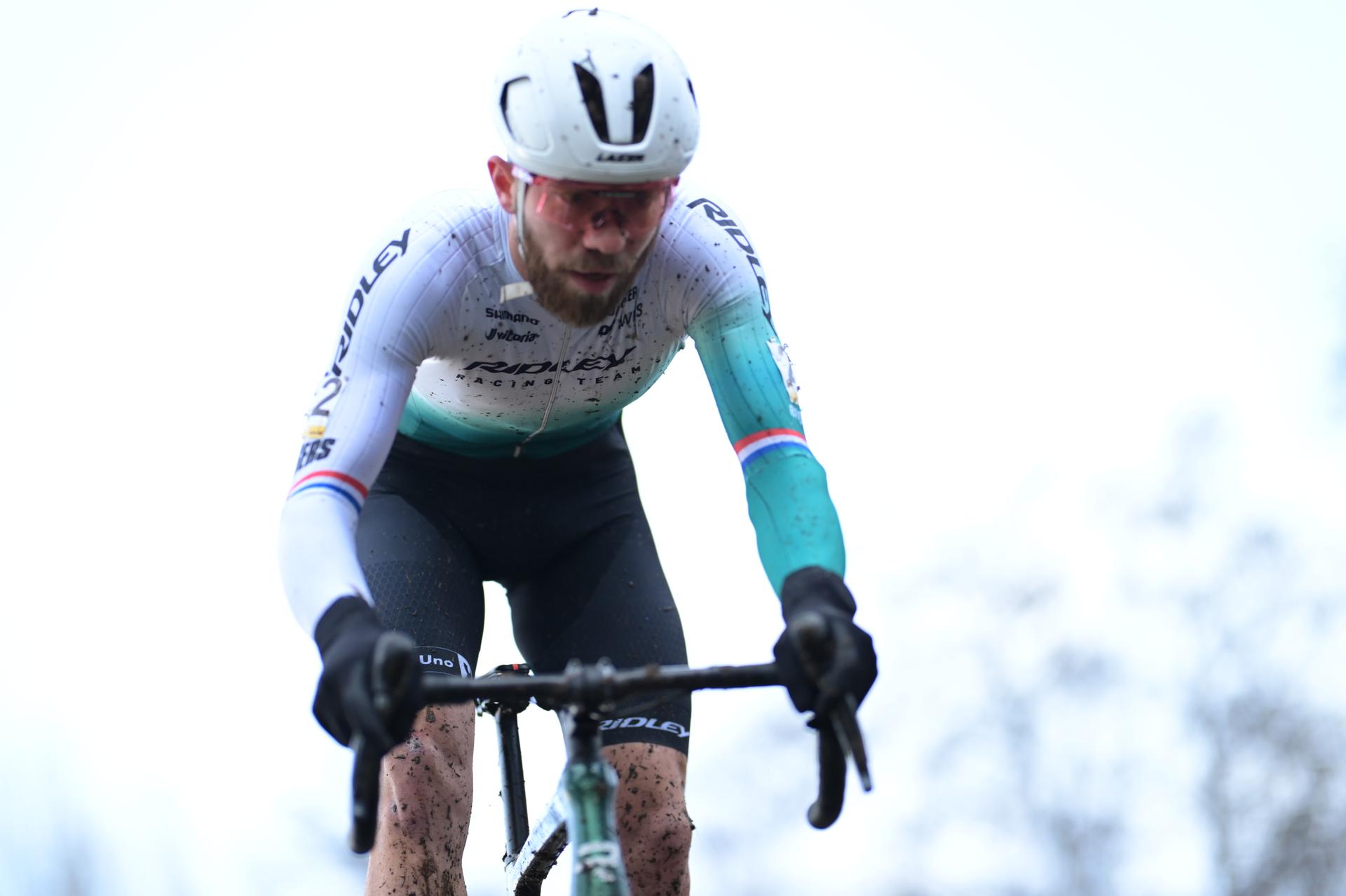 Dutch Joris Nieuwenhuis pictured in action during the men elite race at the cyclocross cycling event in Gullegem on Saturday 03 January 2026, stage 7/8 in the Superprestige cyclocross cycling competition BELGA PHOTO DAVID PINTENS