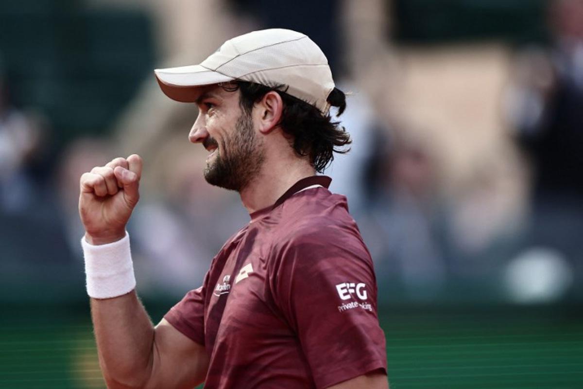 Monaco's Valentin Vacherot reacts as he plays against Australia's Alex De Minaur during the Monte Carlo ATP Masters Series Tournament quarter final tennis match on Court Rainier III at the Monte-Carlo Country Club in Roquebrune-Cap-Martin, south-eastern France on April 10, 2026. Thibaud MORITZ / AFP