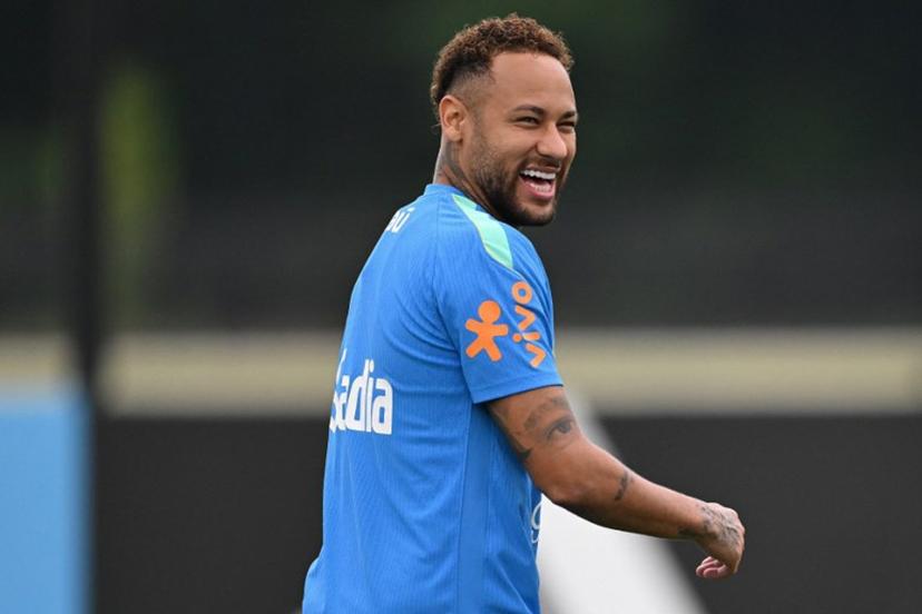 Brazil's forward #10 Neymar takes part in a training session at the Columbia Park Training Facility in Morristown, New Jersey on June 22, 2026, during the 2026 World Cup football tournament. Mauro PIMENTEL / AFP