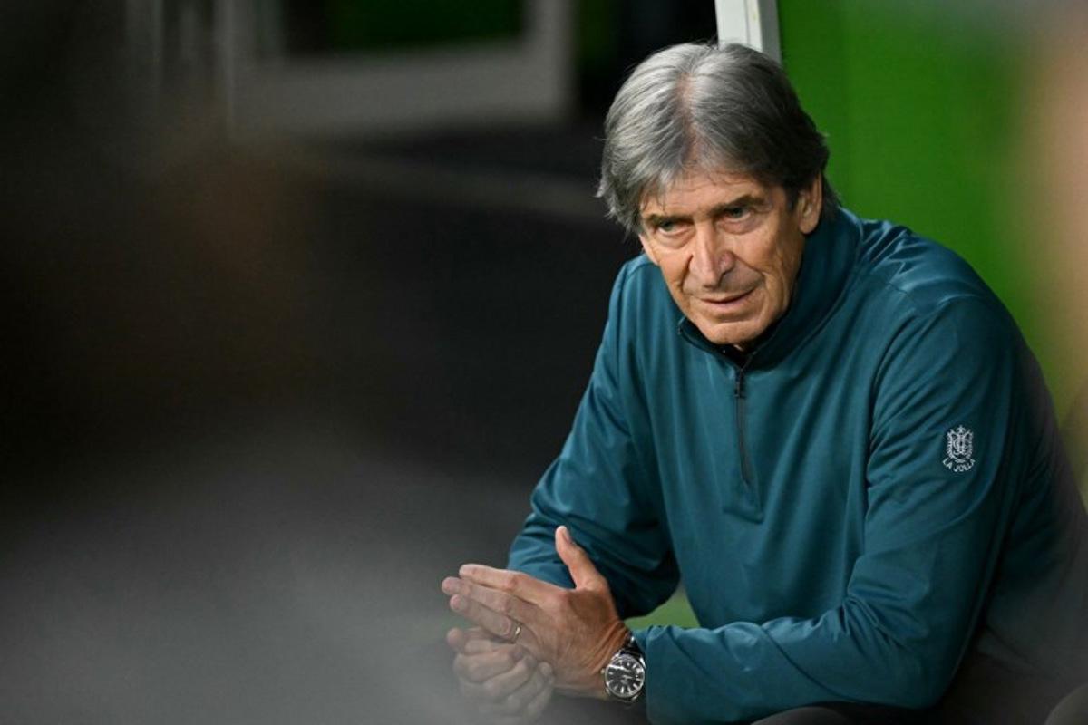 Real Betis' Chilean head coach Manuel Pellegrini looks on prior to the UEFA Conference League final football match between Real Betis and Chelsea FC in Wroclaw on May 28, 2025. Sergei GAPON / AFP