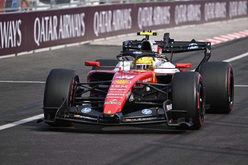 Ferrari's British driver Lewis Hamilton competes during the qualifying session at the Hungaroring racetrack in Mogyorod near Budapest, Hungary, on July 25, 2026 ahead of the Formula One Hungarian Grand Prix. Attila KISBENEDEK / POOL / AFP