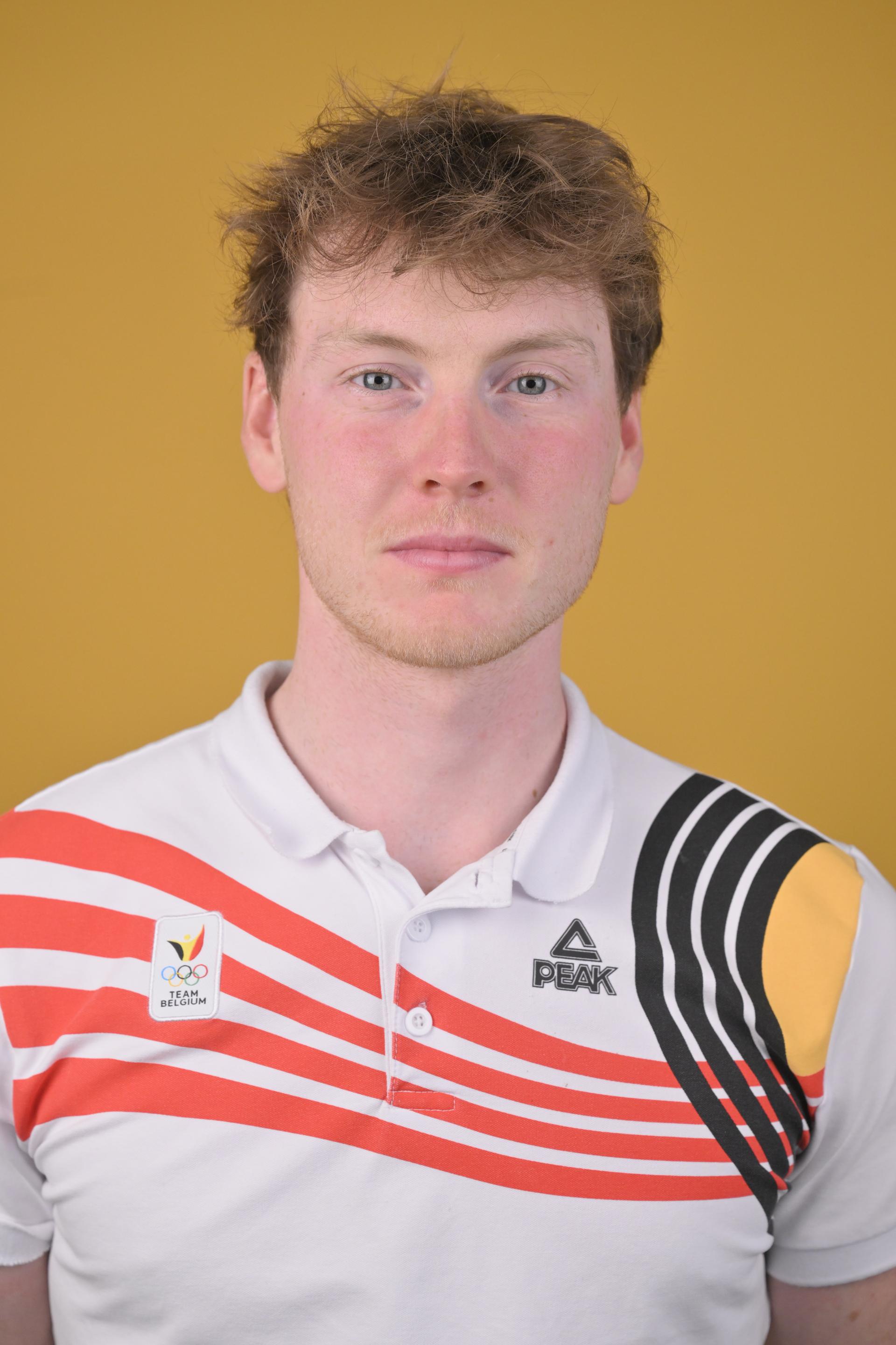 Belgian athlete Tibo Vyvey poses for the photographer during the annual stage of Team Belgium (13-20/11), in Belek, Turkey, Friday 15 November 2024, BELGA PHOTO ERIC LALMAND