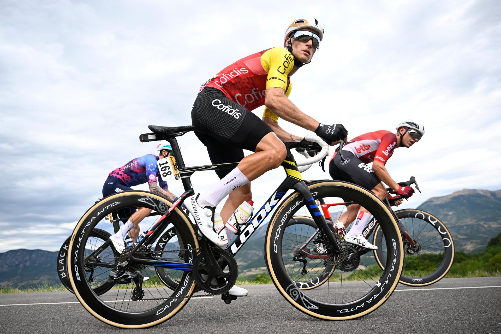 French Damien Touze of Cofidis pictured in action during stage 17 of the 2025 Tour de France cycling race, from Bollene to Valence (161km), on Wednesday 23 July 2025 in France. The 112th edition of the Tour de France starts on Saturday 5 July in Lille, France, and will finish in Paris, France on the 27th of July. BELGA PHOTO JASPER JACOBS