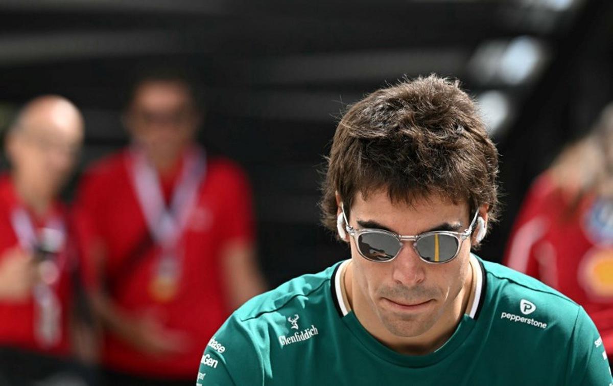 Aston Martin's Canadian driver Lance Stroll arrives ahead of a practice session for the Formula One Grand Prix at the Circuit de Monaco on May 24, 2025. Gabriel BOUYS / AFP