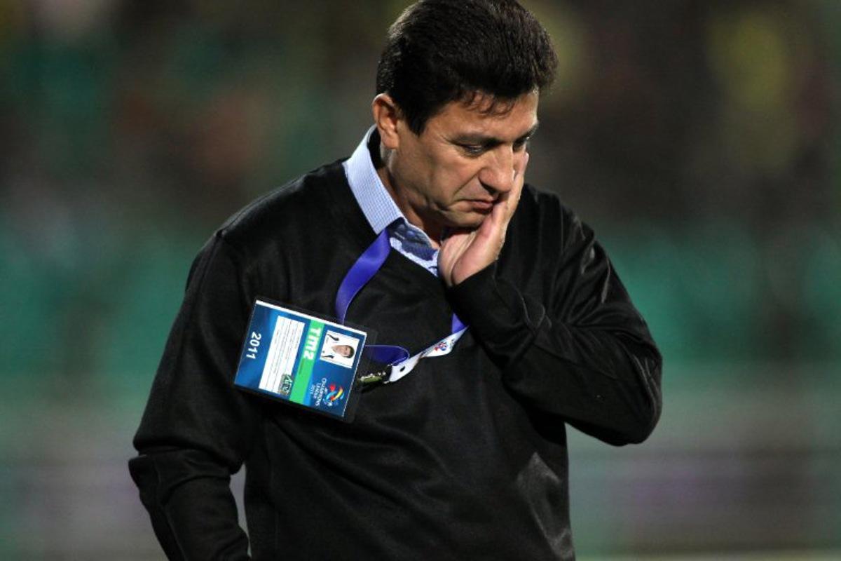 Amir Ghalenoei, coach of Iran's Sepahan, gestures during their AFC Champions League group A football match against Saudi Arabia's Al-Hilal at Foolad Shahr Stadium in Isfahan on May 4, 2011. AFP PHOTO/STR