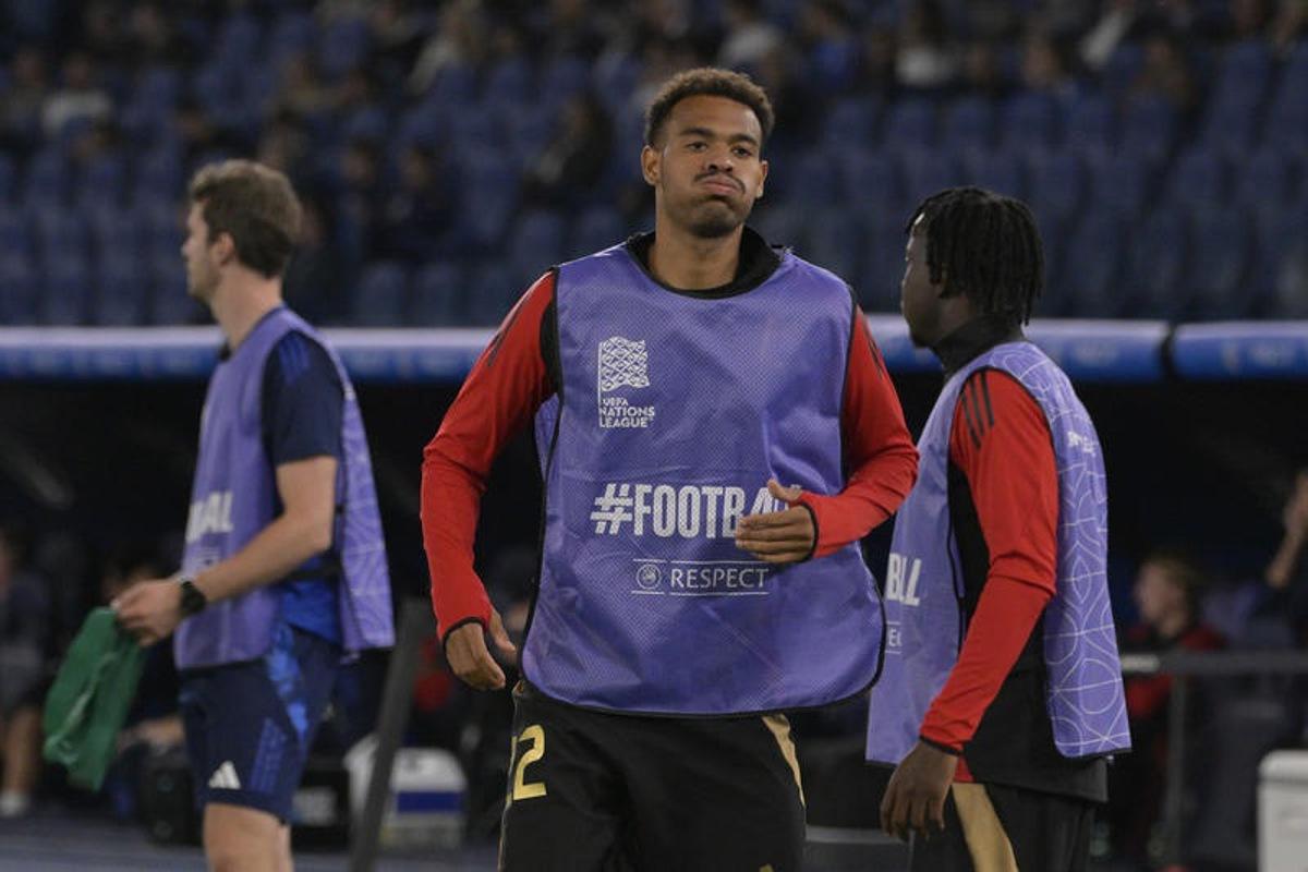 Belgium's Cyril Ngonge during the UEFA Nations League 2024/25 Group 2 qualification football match between Italy and Belgium at the Olimpico stadium in Rome on October 10, 2021. (Photo by Fabrizio Corradetti / LaPresse) (Photo by Fabrizio Corradetti/LaPresse/Sipa USA) BELGIUM ONLY