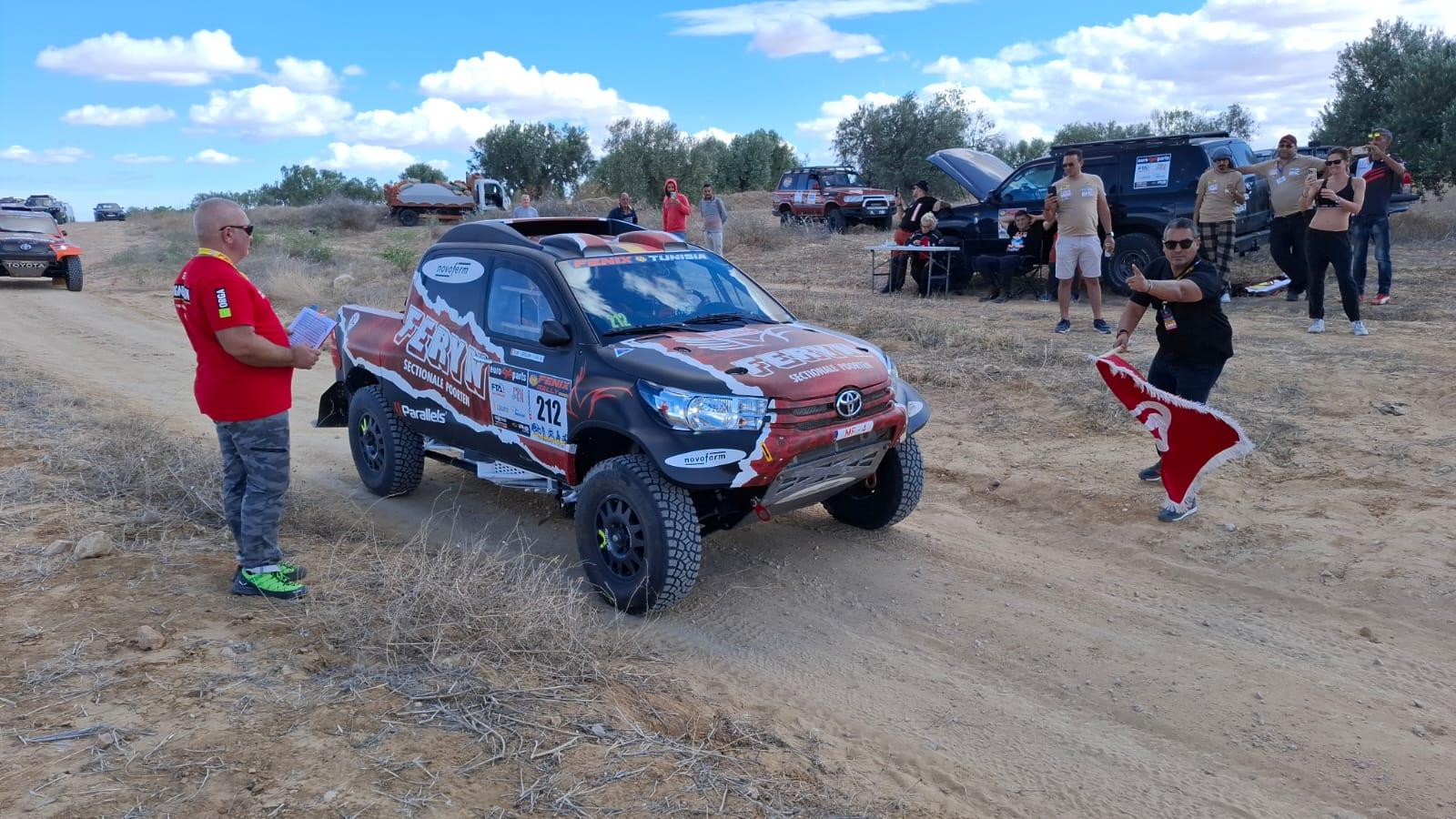 ATTENTION EDITORS - HAND OUT PICTURES - EDITORIAL USE ONLY - MANDATORY CREDIT 'Feryn Dakar Sport' This handout picture, distributed by Eric Dupain on , shows the car of Koen Wauters at the stage 1 of the Fenix Rally in Monastir, Tunesia. BELGA PHOTO HANDOUT FERYN DAKAR SPORT Belga and Belga Editorial Board decline all responsibility regarding the content of this picture.