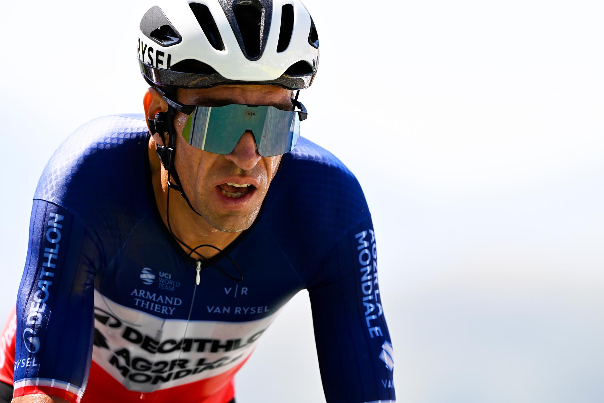 French Bruno Armirail of Decathlon AG2R La Mondiale Team pictured at the finish of stage 13 of the 2025 Tour de France cycling race, an 11km individual time trial from Loudenvielle to Peyragudes, on Friday 18 July 2025 in France. The 112th edition of the Tour de France starts on Saturday 5 July in Lille, France, and will finish in Paris, France on the 27th of July. BELGA PHOTO JASPER JACOBS