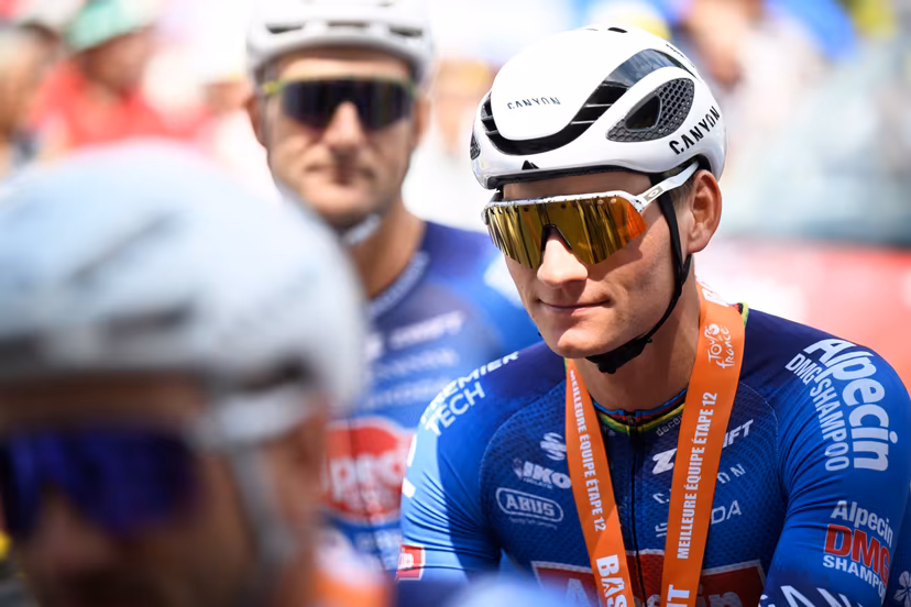 Dutch Mathieu van der Poel of Alpecin-Premier Tech pictured before the start of stage 13 of the 2026 Tour de France cycling race, a stage of 205km from Dole to Belfort, on Friday 17 July 2026. The 113th edition of the Tour de France starts on Saturday 4 July in Barcelona, Spain, and will finish in Paris, France on the 26th of July. BELGA PHOTO JASPER JACOBS