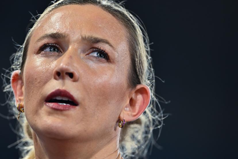 Belgian Paulien Couckuyt reacts after the women's 400m on the third day of the European Athletics Championships (August 10-18) in Birmingham, United Kingdom, on Wednesday 12 August 2026. BELGA PHOTO ERIC LALMAND