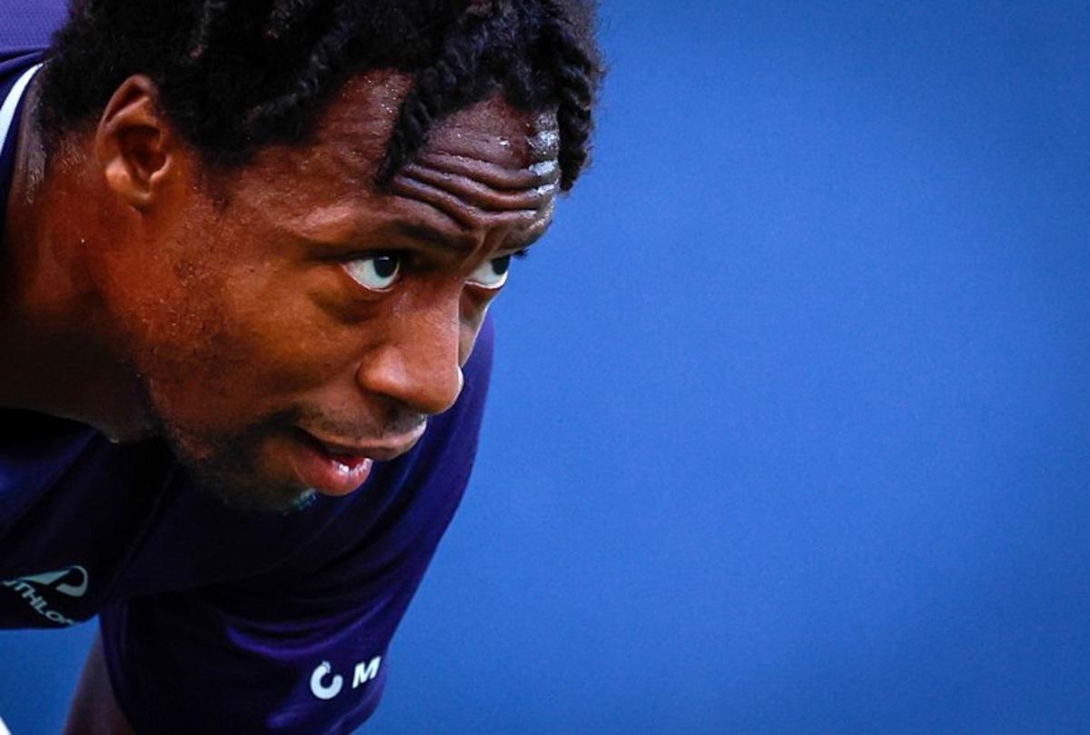 France's Gael Monfils looks on during his men's singles first round tennis match against Russia's Roman Safiullin on day three of the US Open tennis tournament at the USTA Billie Jean King National Tennis Center in New York City, on August 26, 2025. Kena Betancur / AFP