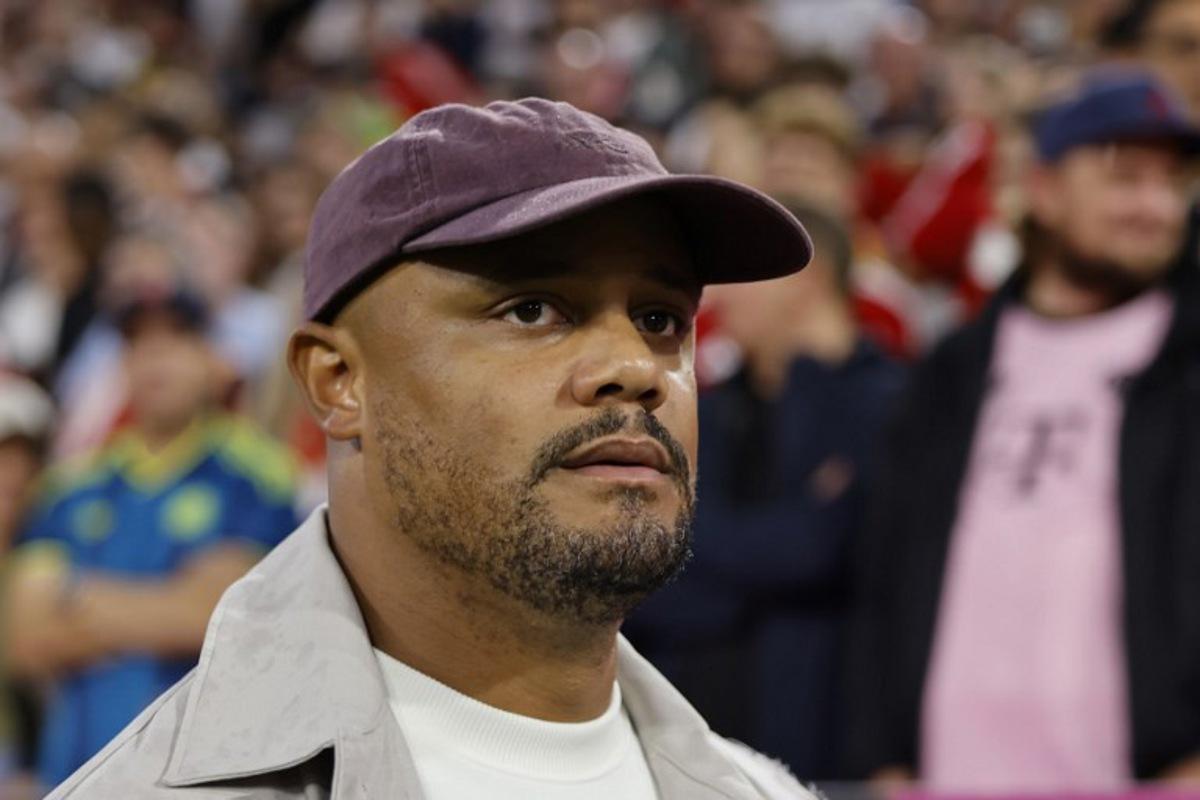 Bayern Munich's Belgian head coach Vincent Kompany looks on prior to the German first division Bundesliga football match between FC Bayern Munich and VfB Stuttgart in Munich, southern Germany, on August 28, 2026. Alexandra BEIER / AFP