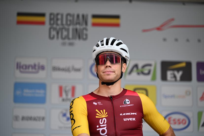 Belgian Milan Fretin of Cofidis pictured at the start of the men's elite race (240km) of the Belgian Cycling Championships, from the Grote Markt square in Antwerp to Brasschaat on Sunday 28 June 2026. BELGA PHOTO MAARTEN STRAETEMANS
