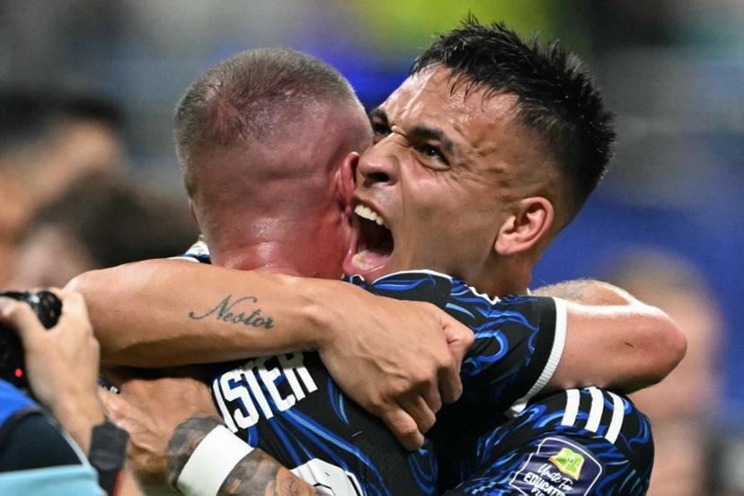 Argentina's forward #22 Lautaro Martinez celebrates after winning the 2026 World Cup football tournament semi-final match between England and Argentina at the Atlanta Stadium in Atlanta on July 15, 2026. ROBERTO SCHMIDT / AFP