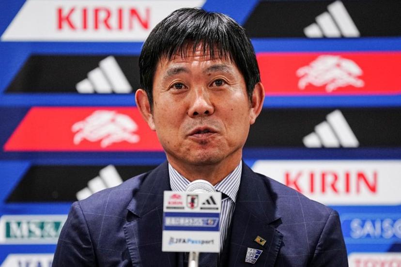 Japan's football head coach Hajime Moriyasu attends a press conference in Tokyo on July 2, 2026. Yuichi YAMAZAKI / AFP
