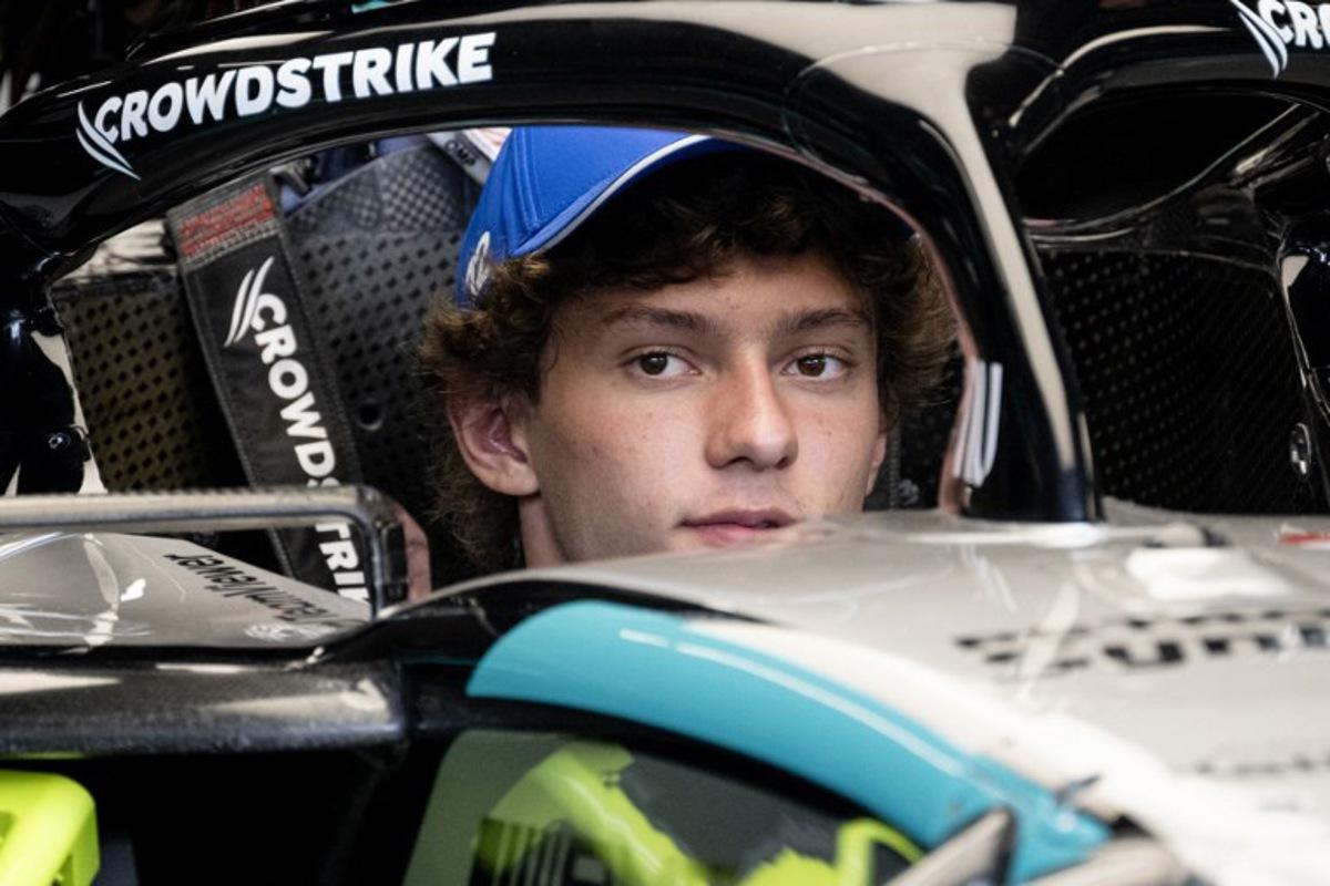 Mercedes' Italian driver Kimi Antonelli looks on in the garage ahead of the Formula One Dutch Grand Prix at The Circuit Zandvoort, western Netherlands, on August 20, 2026. JOHN THYS / AFP