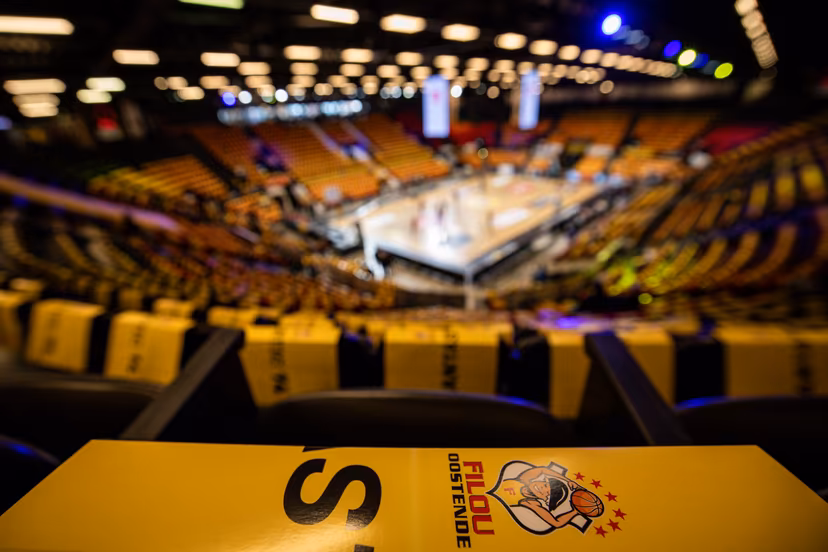 illustration picture shows the coretec dome before a basketball match between BC Oostende and Spurs Kortrijk, Thursday 22 May 2025 in Oostende, the second leg of the best-of-5 semi-finals in the playoffs of the 'BNXT League' Belgian/ Dutch first division basket championship. BELGA PHOTO DAVID PINTENS