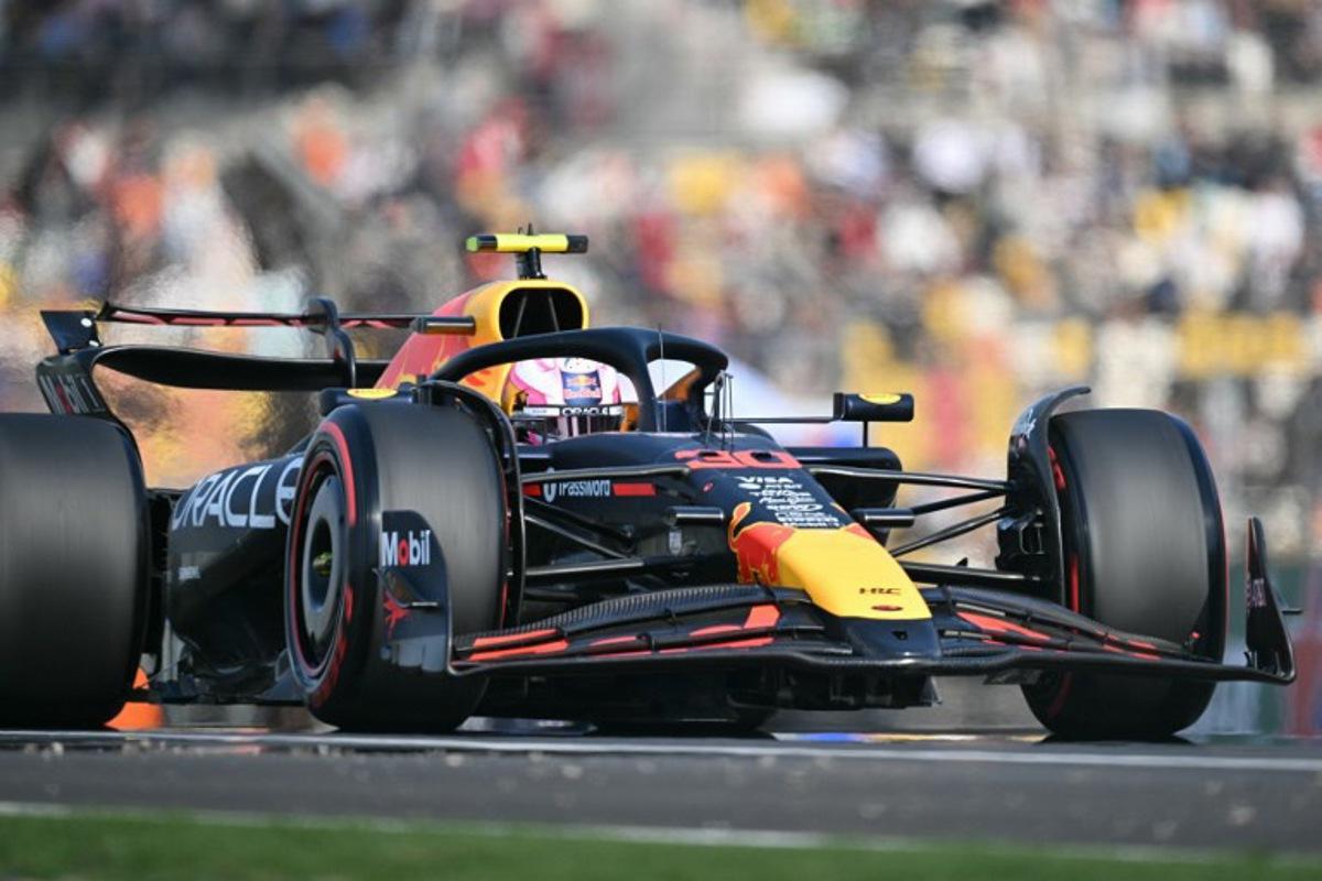 Red Bull Racing's New Zealand driver Liam Lawson drives during the qualifying session of the Formula One Chinese Grand Prix at the Shanghai International Circuit in Shanghai on March 22, 2025. HECTOR RETAMAL / AFP