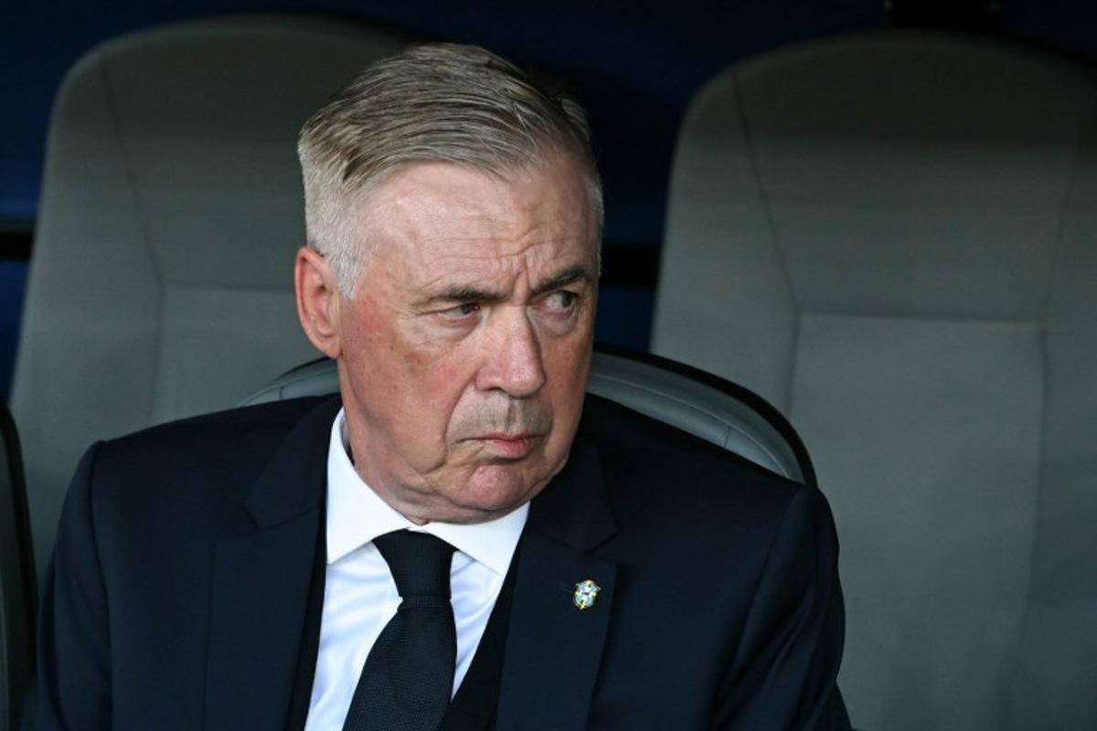 Brazil's Italian head coach Carlo Ancelotti gestures during the 2026 World Cup Group C football match between Brazil and Morocco at the New York/New Jersey Stadium in East Rutherford on June 13, 2026. Mauro PIMENTEL / AFP
