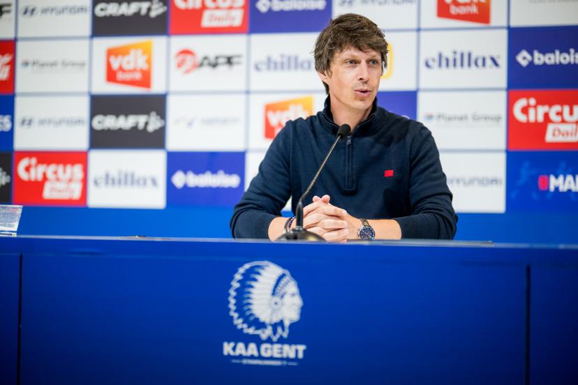 Gent's communications manager Tom Vandenbulcke pictured during a press conference of Belgian soccer team KAA Gent, to announce Leko as the new head coach, Monday 23 June 2025 in Gent. BELGA PHOTO JASPER JACOBS