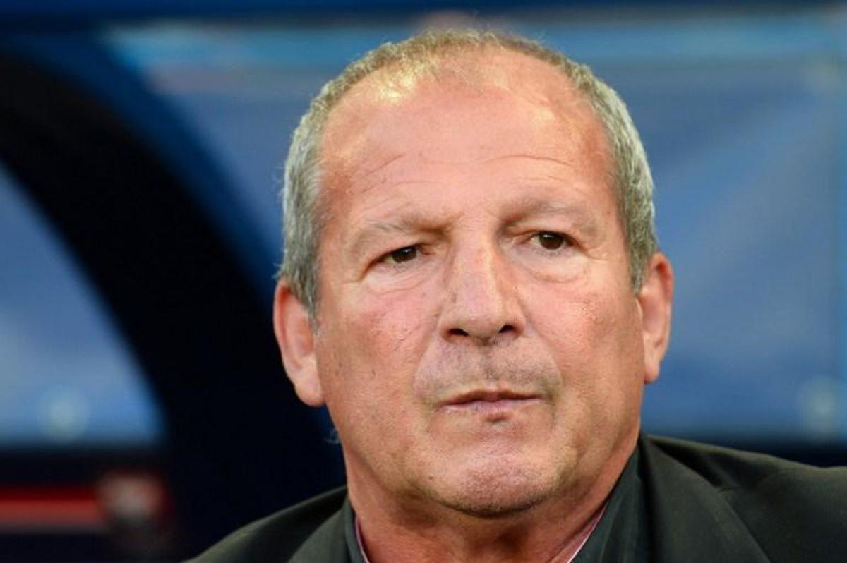 Caen's French coach advisor Rolland Courbis looks on during the French L1 football match between Stade Malherbe Caen and FC Girondins de Bordeaux at the Michel d'Ornano Stadium in Caen, western France, on May 24, 2019. JEAN-FRANCOIS MONIER / AFP