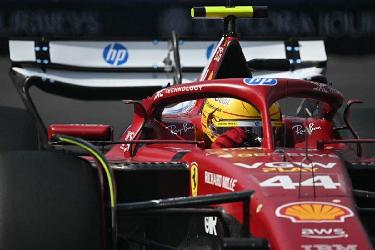 Ferrari's British driver Lewis Hamilton drives during qualifying for the Formula One Monaco Grand Prix at the Circuit de Monaco, on May 24, 2025. Gabriel BOUYS / AFP