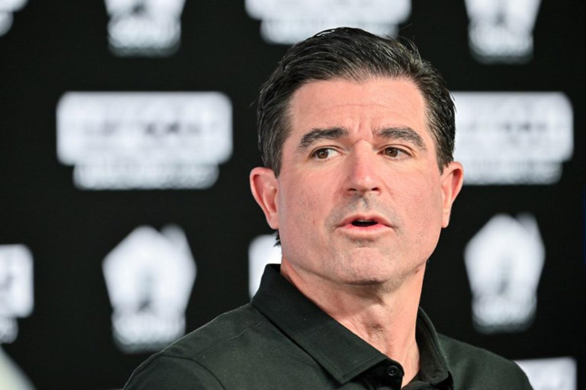 LIV Golf CEO Scott O'Neil attends a media event announcing Adelaide securing the tournament until 2031, during the final day of the LIV Golf Adelaide at the Grange Golf Club in Adelaide on February 16, 2025. Brenton Edwards / AFP